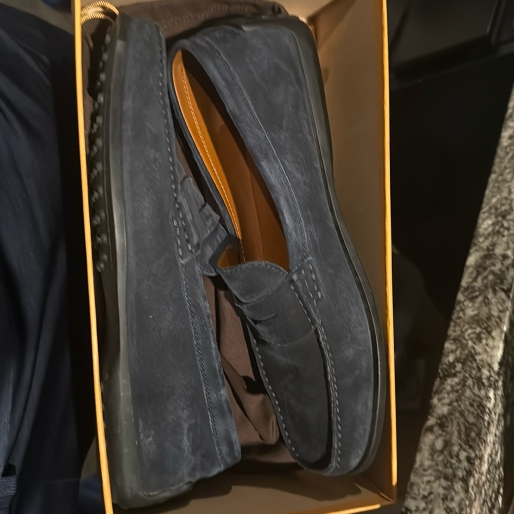 Tod's Navy Blue Men's Loafers (Drivers)